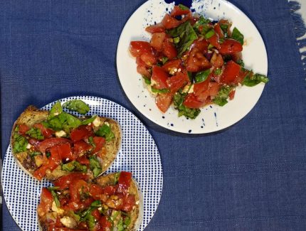 Bruschetta or Tomato Basil Salad with Latasha’s Kitchen Caramelised Balsamic Vinegar