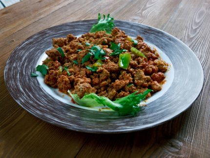 Minced Beef Kheema with Spinach